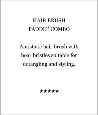 Round Hair Brush Paddle Combo